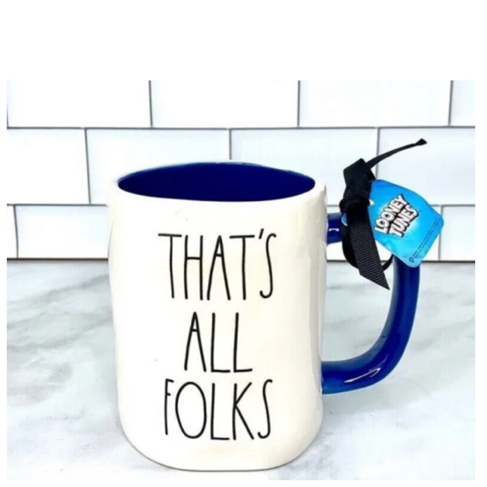 NEW Rae Dunn Looney Tunes That’s All Folks Porky Pig Mug